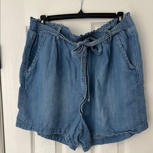 Knox Rose High Waist Denim Blue Shorts
